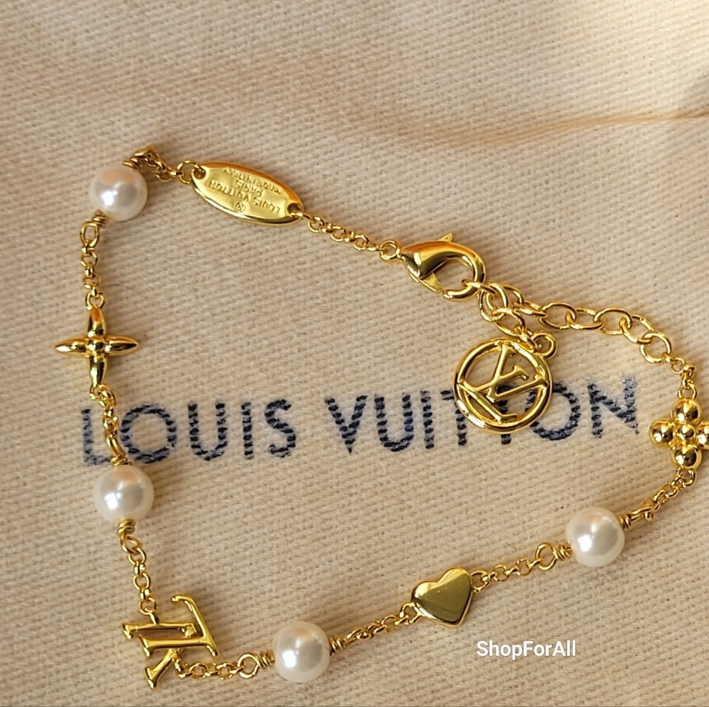 Louis Vuitton Gold Tone Charm Bracelet - Picture 6 of 17